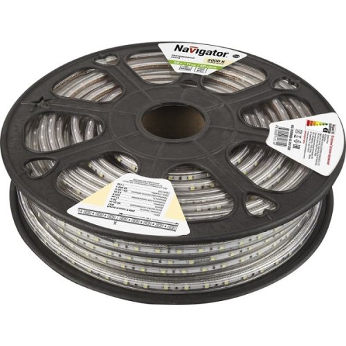 Светодиодная лента 220В Navigator 71 771 NLS-3528WW60-4.8-IP67-220V R20 2700К картинка 